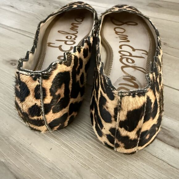 Sam Edelman Alaine Leopard Calf Hair Scalloped Ballet Flat Size 8 - Picture 6 of 8